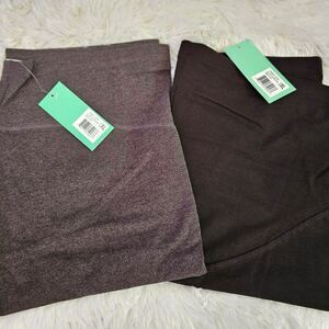 Oh! Mamma Maternity Size XL Charcoal and Black Leggings
